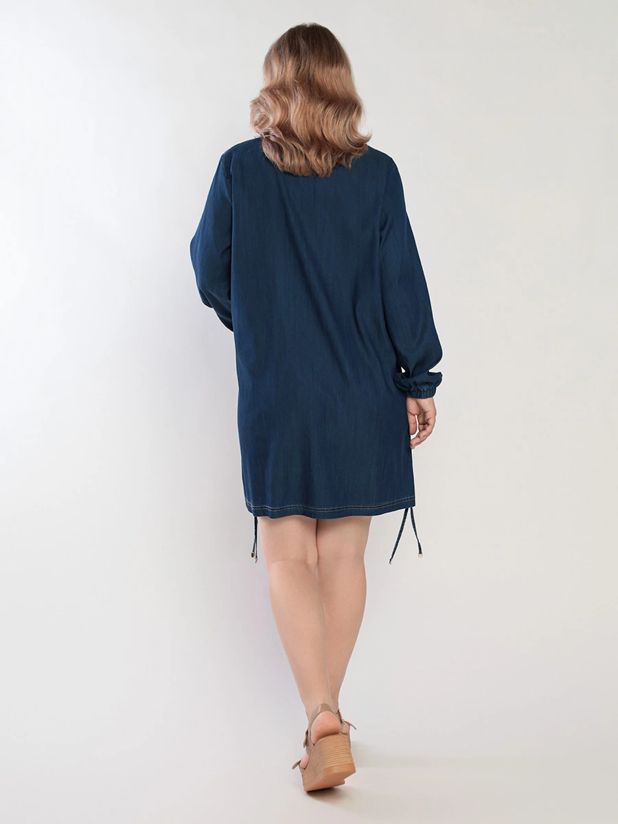 Платье свободного кроя синего цвета